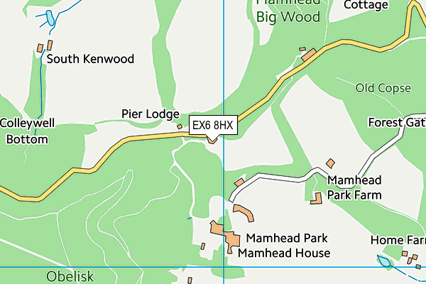 EX6 8HX map - OS VectorMap District (Ordnance Survey) EX6 8HX map - OS VectorMap District (Ordnance Survey)