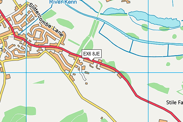 EX6 8JE map - OS VectorMap District (Ordnance Survey) EX6 8JE map - OS VectorMap District (Ordnance Survey)