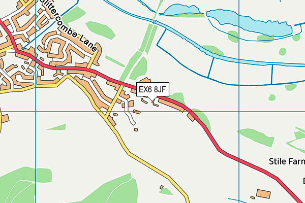 EX6 8JF map - OS VectorMap District (Ordnance Survey) EX6 8JF map - OS VectorMap District (Ordnance Survey)