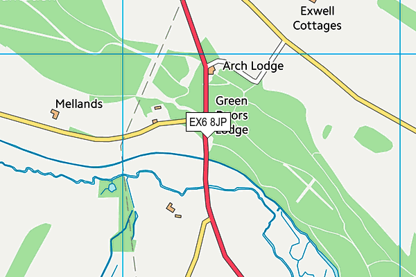 EX6 8JP map - OS VectorMap District (Ordnance Survey) EX6 8JP map - OS VectorMap District (Ordnance Survey)