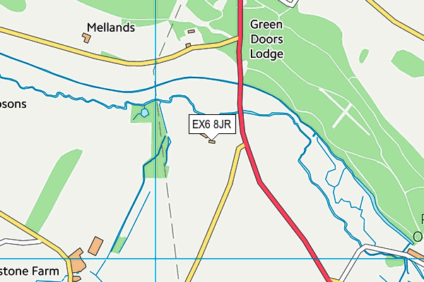 EX6 8JR map - OS VectorMap District (Ordnance Survey) EX6 8JR map - OS VectorMap District (Ordnance Survey)