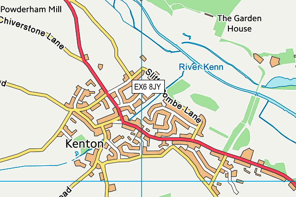 EX6 8JY map - OS VectorMap District (Ordnance Survey)