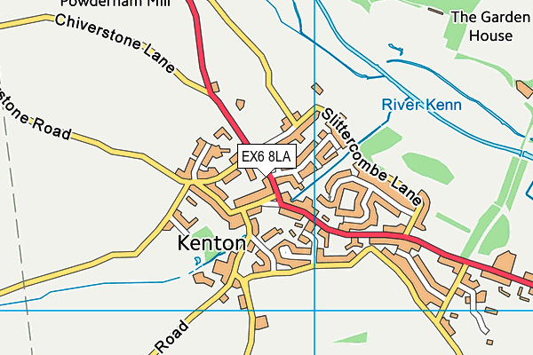 EX6 8LA map - OS VectorMap District (Ordnance Survey) EX6 8LA map - OS VectorMap District (Ordnance Survey)