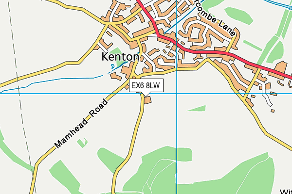 EX6 8LW map - OS VectorMap District (Ordnance Survey) EX6 8LW map - OS VectorMap District (Ordnance Survey)
