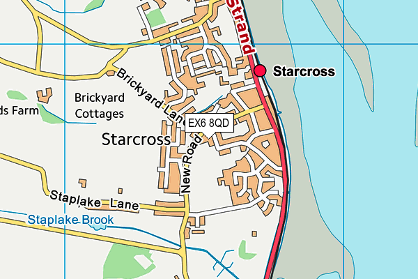 EX6 8QD map - OS VectorMap District (Ordnance Survey) EX6 8QD map - OS VectorMap District (Ordnance Survey)