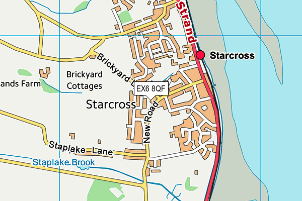 EX6 8QF map - OS VectorMap District (Ordnance Survey) EX6 8QF map - OS VectorMap District (Ordnance Survey)