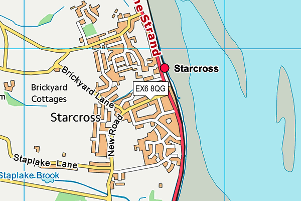 EX6 8QG map - OS VectorMap District (Ordnance Survey) EX6 8QG map - OS VectorMap District (Ordnance Survey)