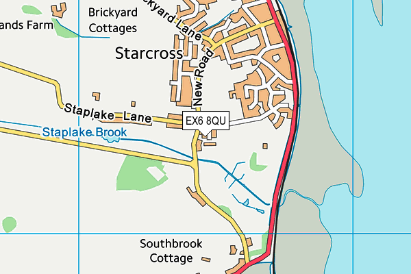 EX6 8QU map - OS VectorMap District (Ordnance Survey) EX6 8QU map - OS VectorMap District (Ordnance Survey)