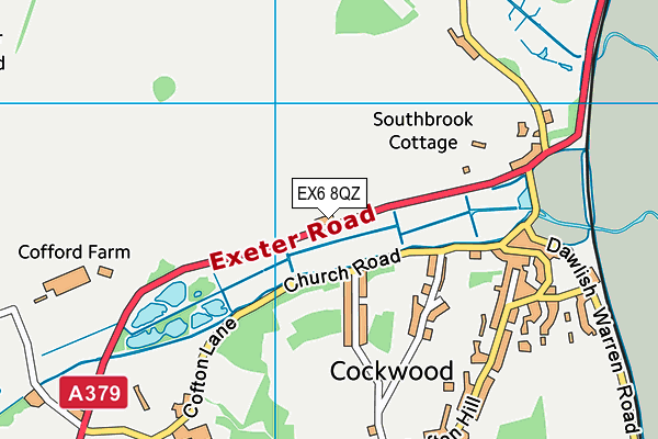 EX6 8QZ map - OS VectorMap District (Ordnance Survey) EX6 8QZ map - OS VectorMap District (Ordnance Survey)