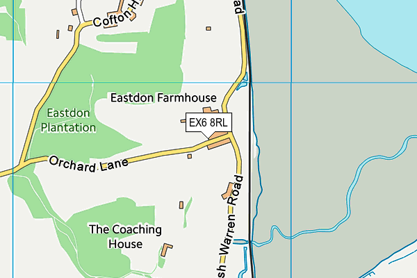 EX6 8RL map - OS VectorMap District (Ordnance Survey)