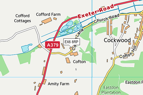 EX6 8RP map - OS VectorMap District (Ordnance Survey) EX6 8RP map - OS VectorMap District (Ordnance Survey)