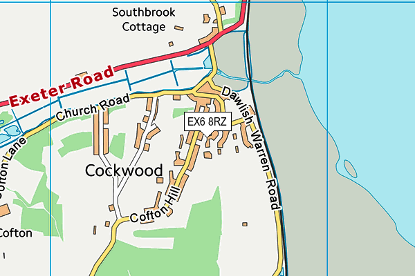 EX6 8RZ map - OS VectorMap District (Ordnance Survey) EX6 8RZ map - OS VectorMap District (Ordnance Survey)