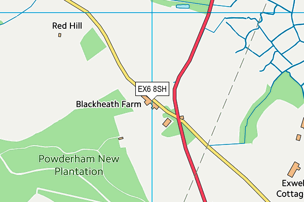 EX6 8SH map - OS VectorMap District (Ordnance Survey) EX6 8SH map - OS VectorMap District (Ordnance Survey)