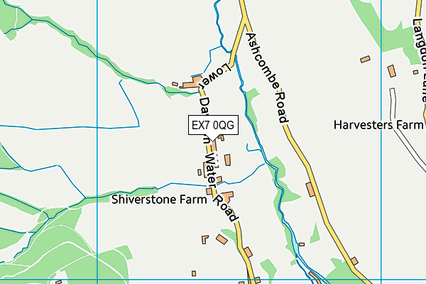 EX7 0QG map - OS VectorMap District (Ordnance Survey) EX7 0QG map - OS VectorMap District (Ordnance Survey)