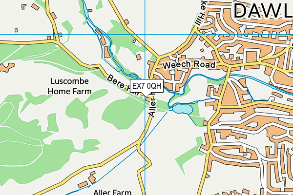EX7 0QH map - OS VectorMap District (Ordnance Survey) EX7 0QH map - OS VectorMap District (Ordnance Survey)