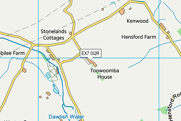 EX7 0QR map - OS VectorMap District (Ordnance Survey)