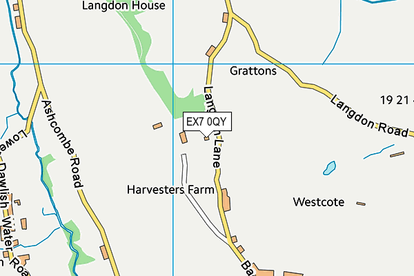 EX7 0QY map - OS VectorMap District (Ordnance Survey) EX7 0QY map - OS VectorMap District (Ordnance Survey)