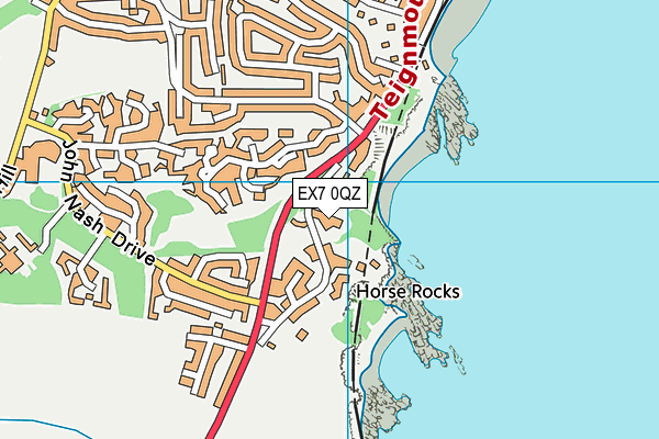 EX7 0QZ map - OS VectorMap District (Ordnance Survey) EX7 0QZ map - OS VectorMap District (Ordnance Survey)