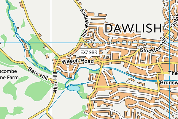 EX7 9BR map - OS VectorMap District (Ordnance Survey) EX7 9BR map - OS VectorMap District (Ordnance Survey)