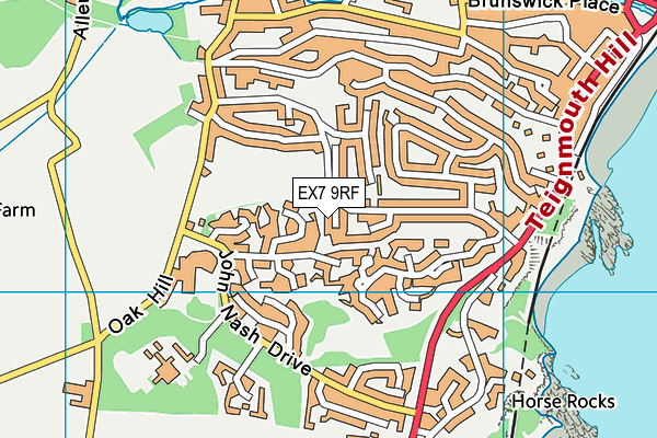 EX7 9RF map - OS VectorMap District (Ordnance Survey) EX7 9RF map - OS VectorMap District (Ordnance Survey)