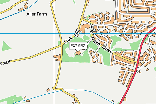 EX7 9RZ map - OS VectorMap District (Ordnance Survey) EX7 9RZ map - OS VectorMap District (Ordnance Survey)