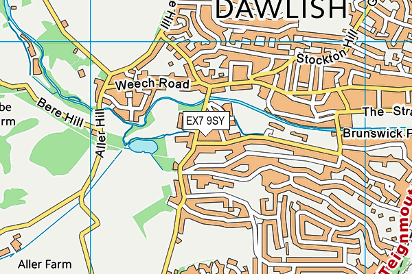 EX7 9SY map - OS VectorMap District (Ordnance Survey)