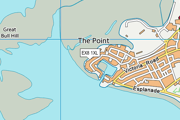 EX8 1XL map - OS VectorMap District (Ordnance Survey) EX8 1XL map - OS VectorMap District (Ordnance Survey)