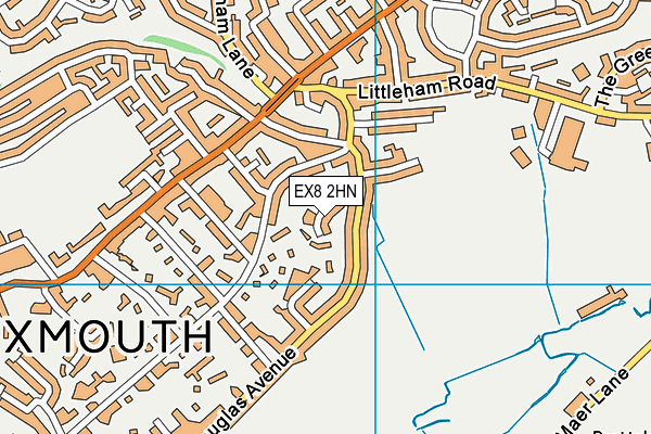 EX8 2HN map - OS VectorMap District (Ordnance Survey) EX8 2HN map - OS VectorMap District (Ordnance Survey)