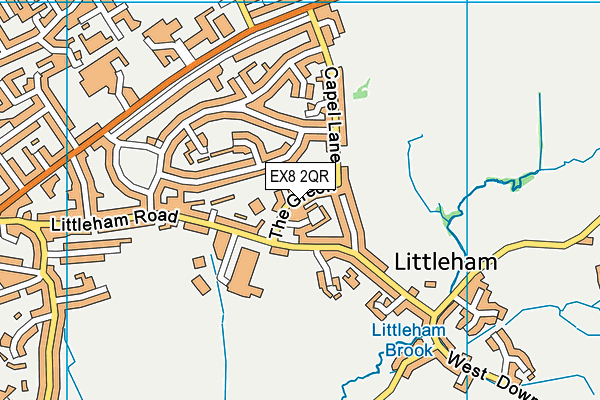 EX8 2QR map - OS VectorMap District (Ordnance Survey) EX8 2QR map - OS VectorMap District (Ordnance Survey)