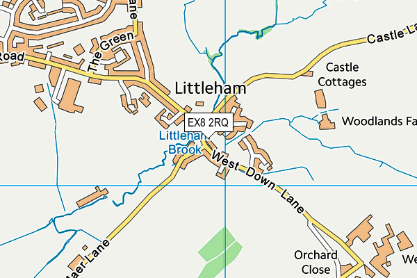 EX8 2RQ map - OS VectorMap District (Ordnance Survey) EX8 2RQ map - OS VectorMap District (Ordnance Survey)