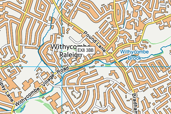 EX8 3BB map - OS VectorMap District (Ordnance Survey) EX8 3BB map - OS VectorMap District (Ordnance Survey)