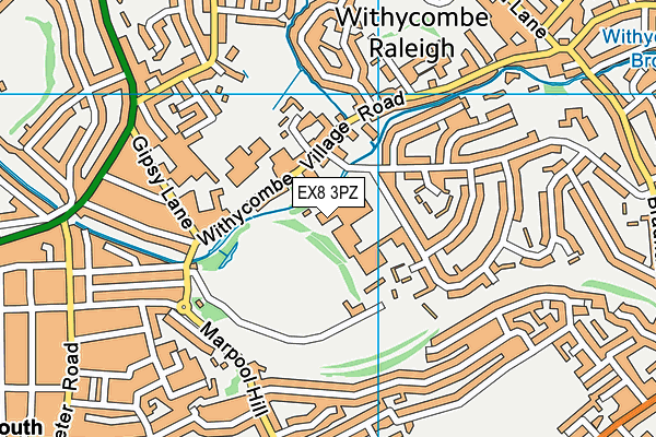 EX8 3PZ map - OS VectorMap District (Ordnance Survey) EX8 3PZ map - OS VectorMap District (Ordnance Survey)