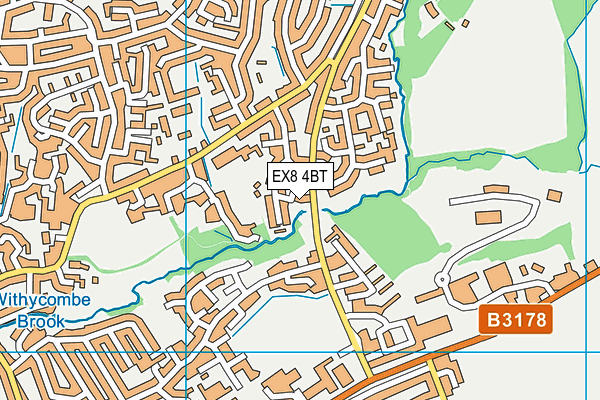 EX8 4BT map - OS VectorMap District (Ordnance Survey) EX8 4BT map - OS VectorMap District (Ordnance Survey)