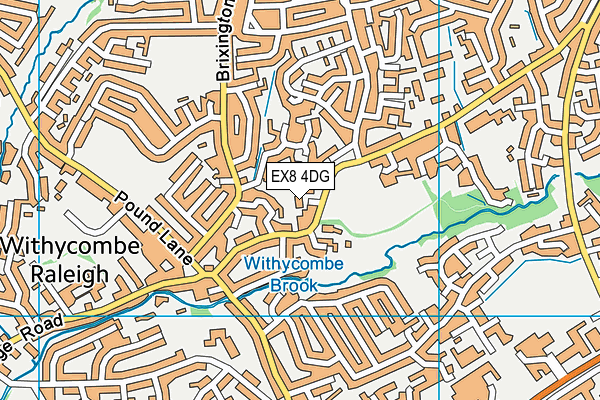 EX8 4DG map - OS VectorMap District (Ordnance Survey) EX8 4DG map - OS VectorMap District (Ordnance Survey)