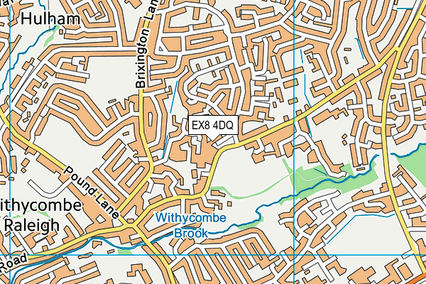 EX8 4DQ map - OS VectorMap District (Ordnance Survey) EX8 4DQ map - OS VectorMap District (Ordnance Survey)