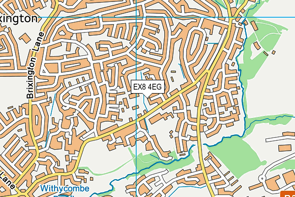 EX8 4EG map - OS VectorMap District (Ordnance Survey) EX8 4EG map - OS VectorMap District (Ordnance Survey)