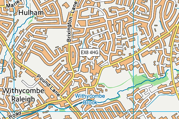 EX8 4HG map - OS VectorMap District (Ordnance Survey) EX8 4HG map - OS VectorMap District (Ordnance Survey)