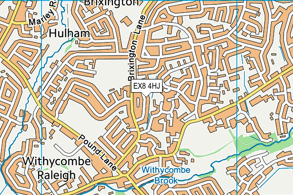 EX8 4HJ map - OS VectorMap District (Ordnance Survey) EX8 4HJ map - OS VectorMap District (Ordnance Survey)