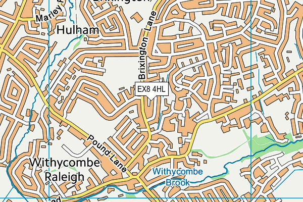 EX8 4HL map - OS VectorMap District (Ordnance Survey) EX8 4HL map - OS VectorMap District (Ordnance Survey)