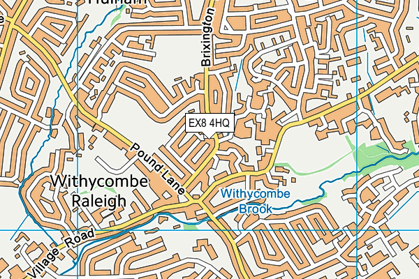 EX8 4HQ map - OS VectorMap District (Ordnance Survey) EX8 4HQ map - OS VectorMap District (Ordnance Survey)