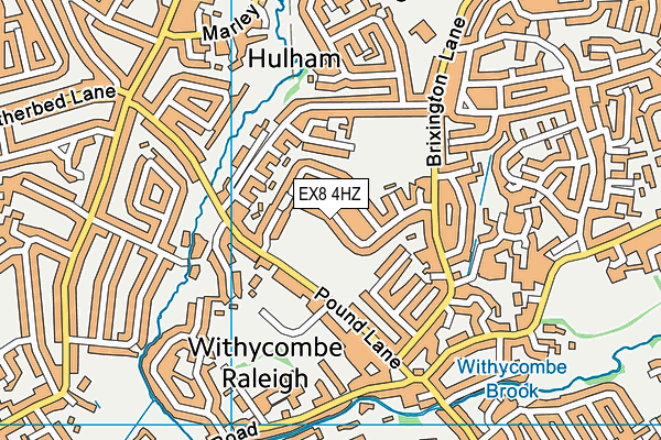 EX8 4HZ map - OS VectorMap District (Ordnance Survey) EX8 4HZ map - OS VectorMap District (Ordnance Survey)