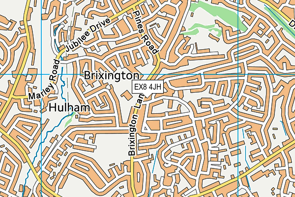 EX8 4JH map - OS VectorMap District (Ordnance Survey) EX8 4JH map - OS VectorMap District (Ordnance Survey)