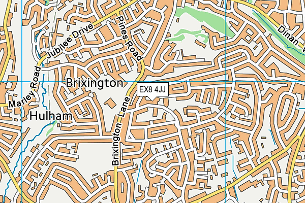 EX8 4JJ map - OS VectorMap District (Ordnance Survey) EX8 4JJ map - OS VectorMap District (Ordnance Survey)