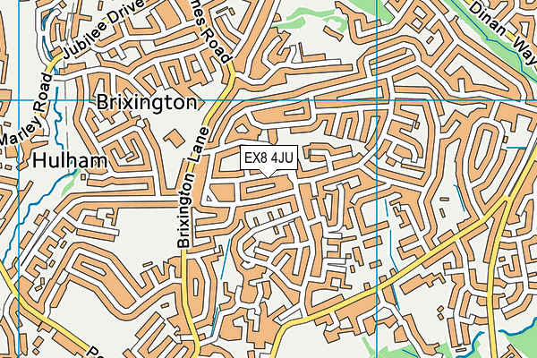 EX8 4JU map - OS VectorMap District (Ordnance Survey) EX8 4JU map - OS VectorMap District (Ordnance Survey)