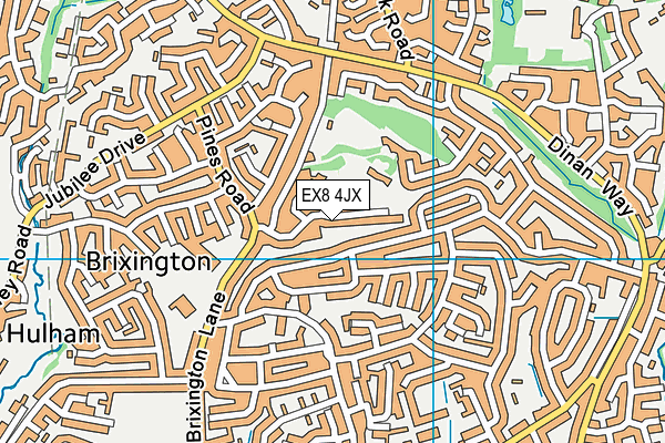 EX8 4JX map - OS VectorMap District (Ordnance Survey) EX8 4JX map - OS VectorMap District (Ordnance Survey)