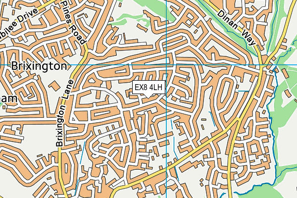 EX8 4LH map - OS VectorMap District (Ordnance Survey) EX8 4LH map - OS VectorMap District (Ordnance Survey)