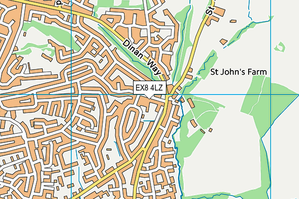 EX8 4LZ map - OS VectorMap District (Ordnance Survey) EX8 4LZ map - OS VectorMap District (Ordnance Survey)