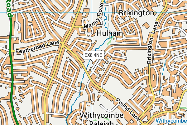 EX8 4NE map - OS VectorMap District (Ordnance Survey) EX8 4NE map - OS VectorMap District (Ordnance Survey)