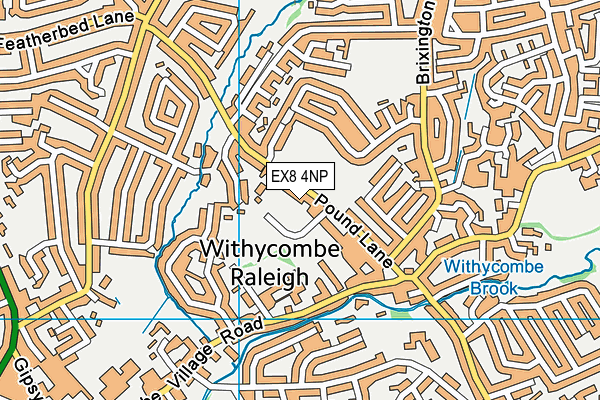 EX8 4NP map - OS VectorMap District (Ordnance Survey) EX8 4NP map - OS VectorMap District (Ordnance Survey)