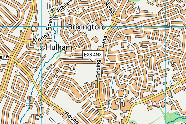 EX8 4NX map - OS VectorMap District (Ordnance Survey) EX8 4NX map - OS VectorMap District (Ordnance Survey)